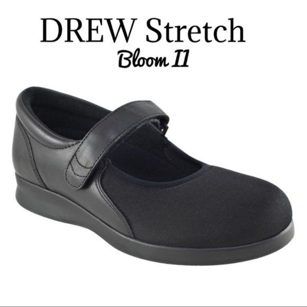 Drew Bloom II Womens Orthopedic Shoes Comfortable Walking Standing Size 9W Black